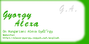 gyorgy alexa business card